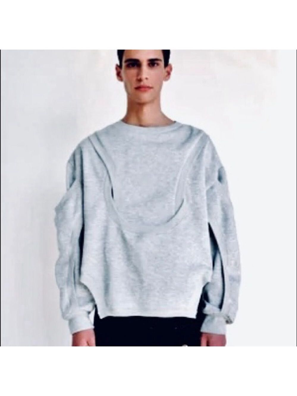 * NEW VEJAS Unisex Black Interlocking Sweatshirt in Black Size M Made in Canada